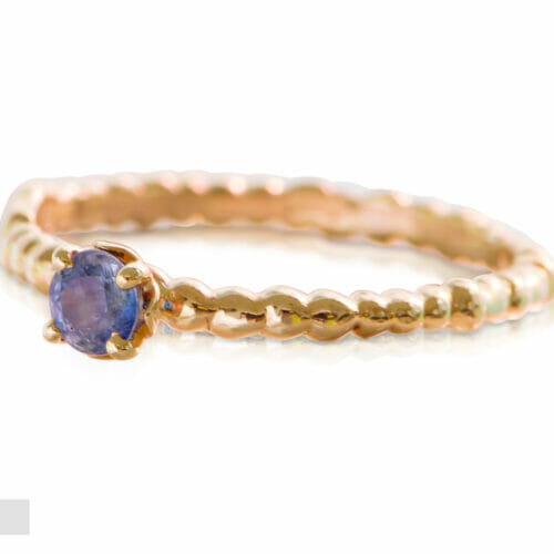 Golden Engagement Ring After Jewellery Image Editing