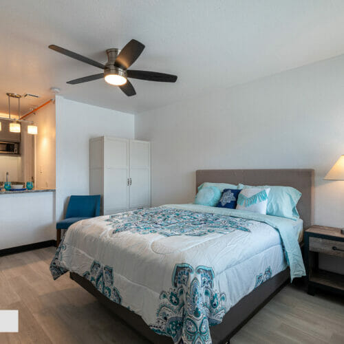 Stylish Bedroom Before Real Estate HDR Photo Editing