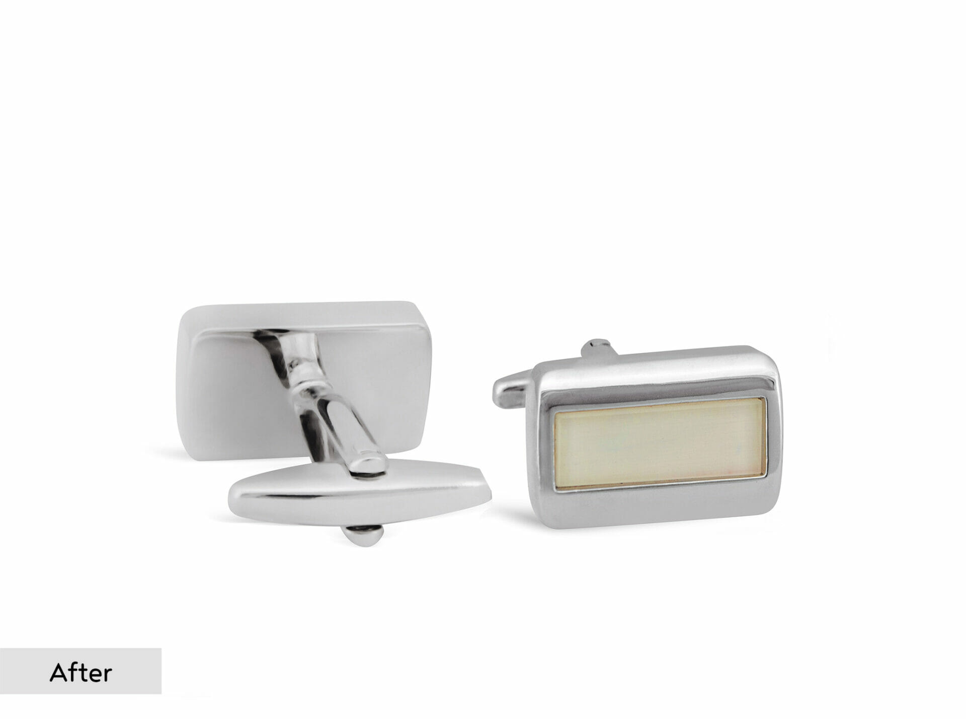 Silver Cufflinks Product Photo Retouching Services