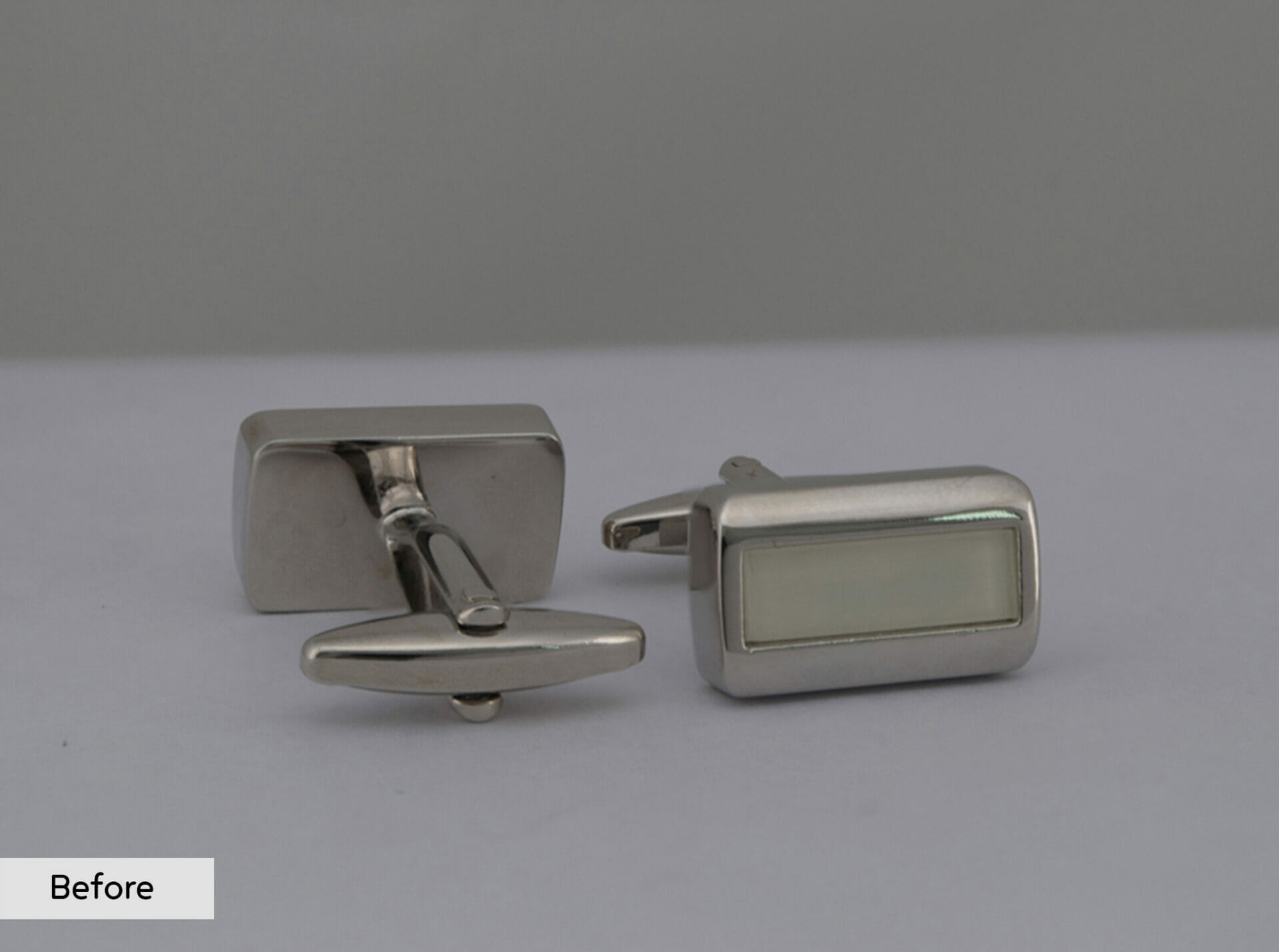 Silver Cufflinks Product Photo Raw