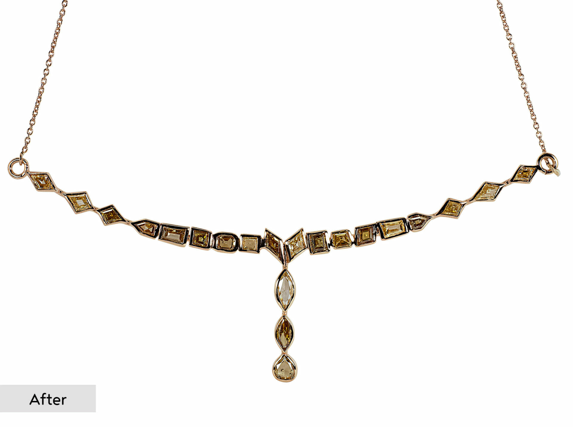 Gold Necklace Image Editing Services